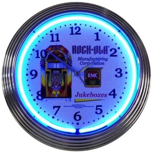 Amazon.com: Rock-Ola Jukebox Neon Clock : Home & Kitchen